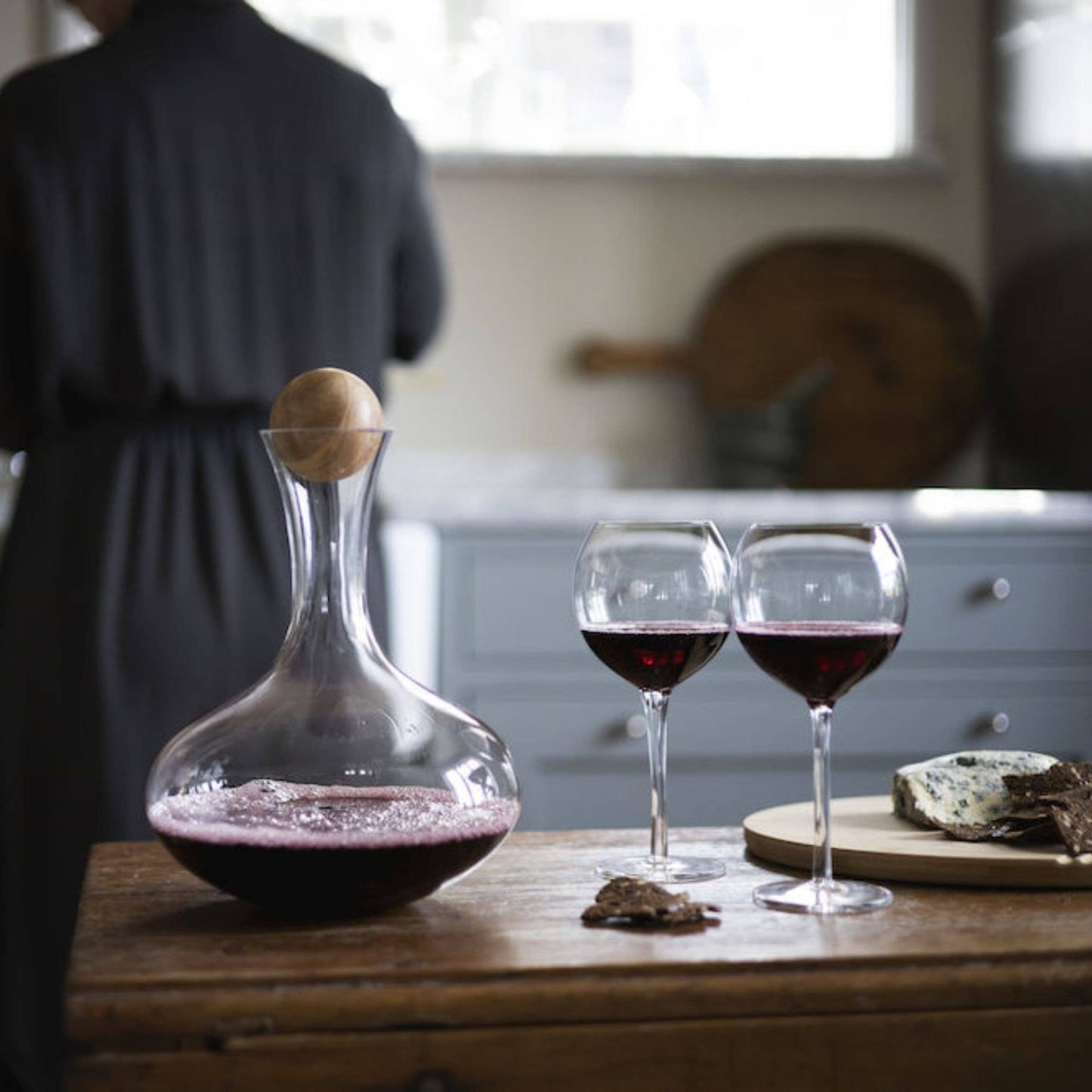 Nature Red Wine Carafe with Oak Stopper