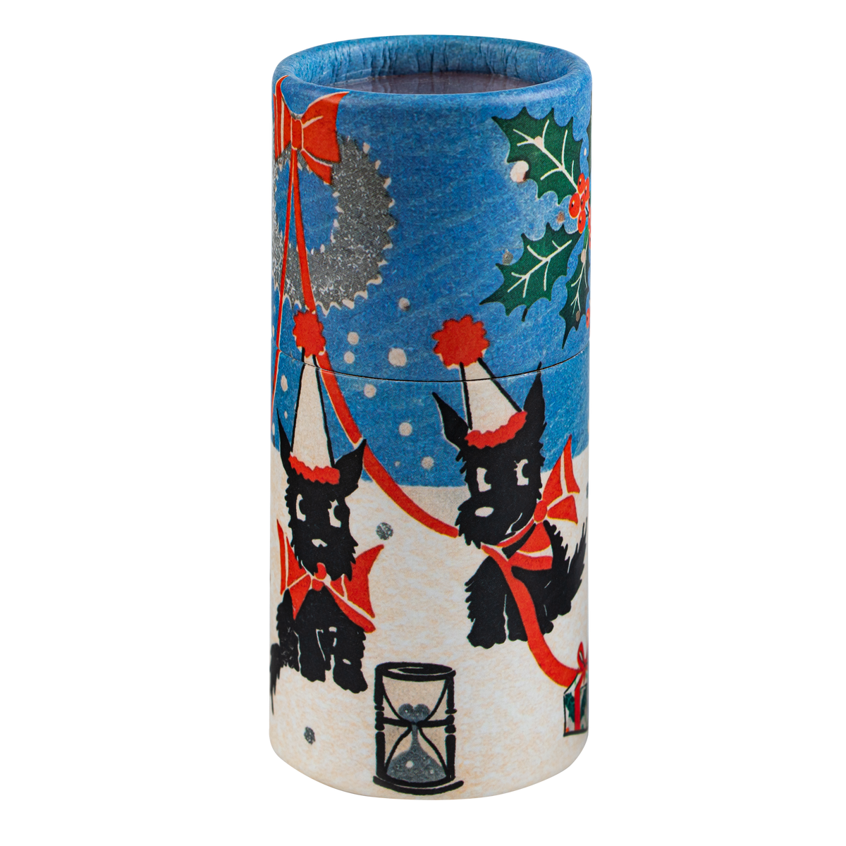 Festive Scotty Dog | Large Cylinder - Safety Matches 🎄