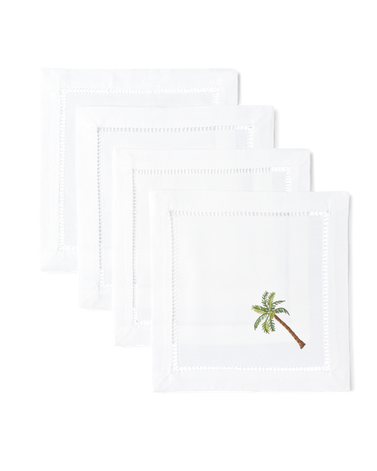 Palm Tree Cocktail Napkins | Set of 4