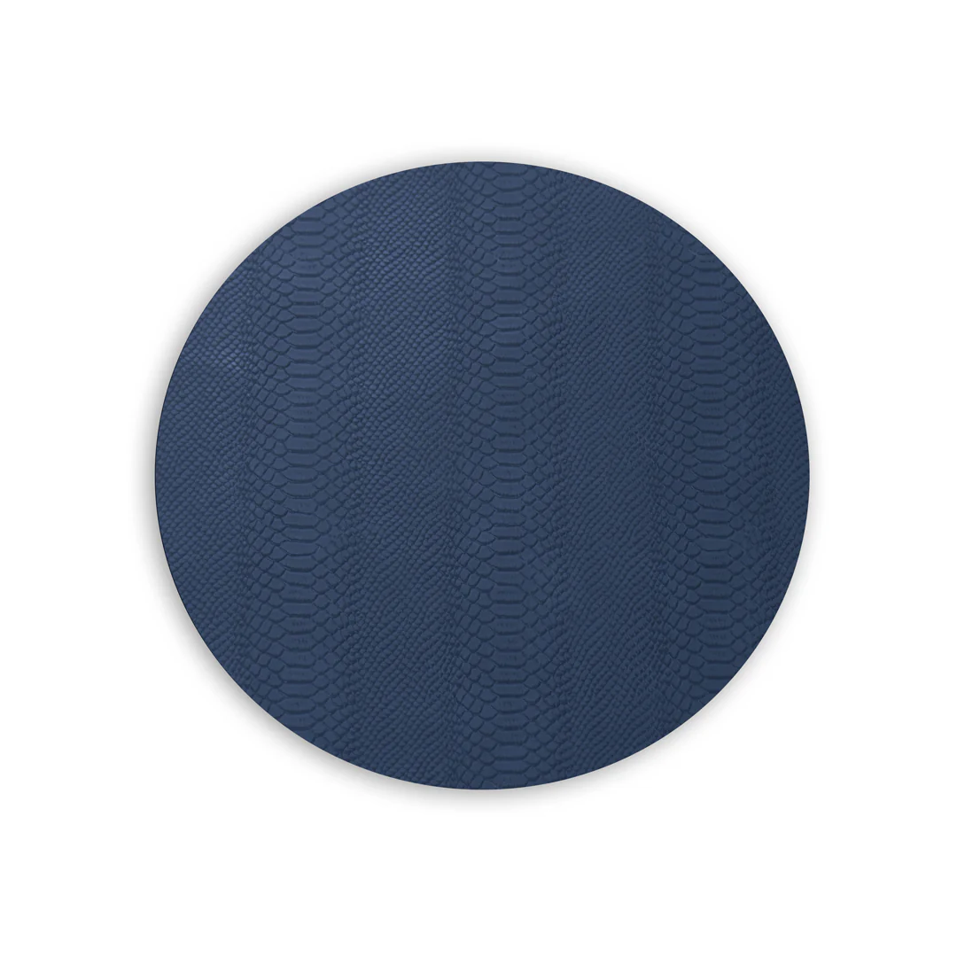 VIDA Croc Reversible Placemats, Blue/Taupe Set of 4