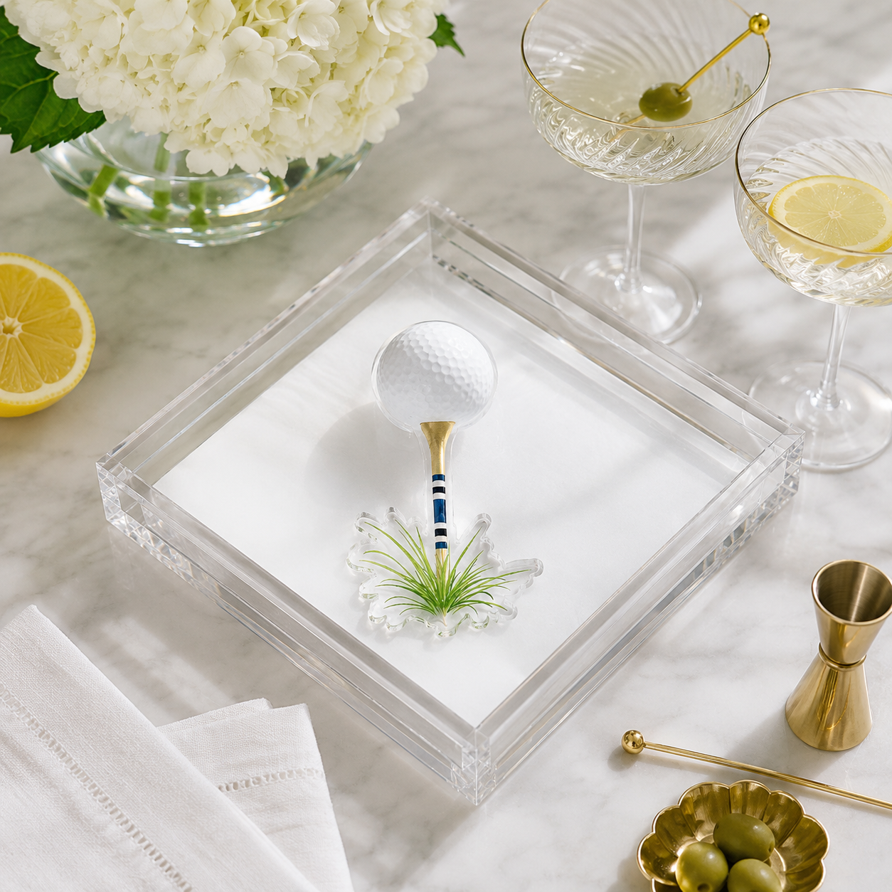 Acrylic Napkin Weight, Golf