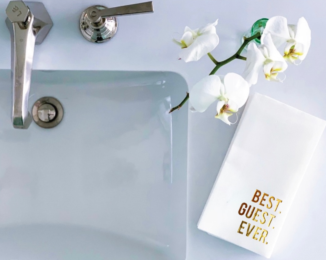 Cloth-Like Disposable Guest Towels: USE ME FRENCH BLUE