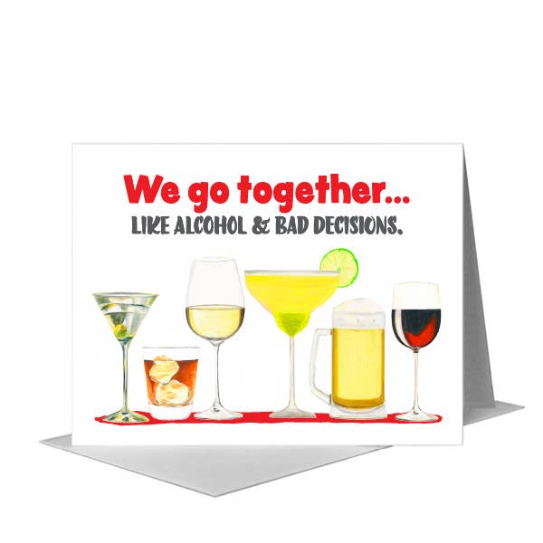 Cocktails, Greeting Card (#8605E)