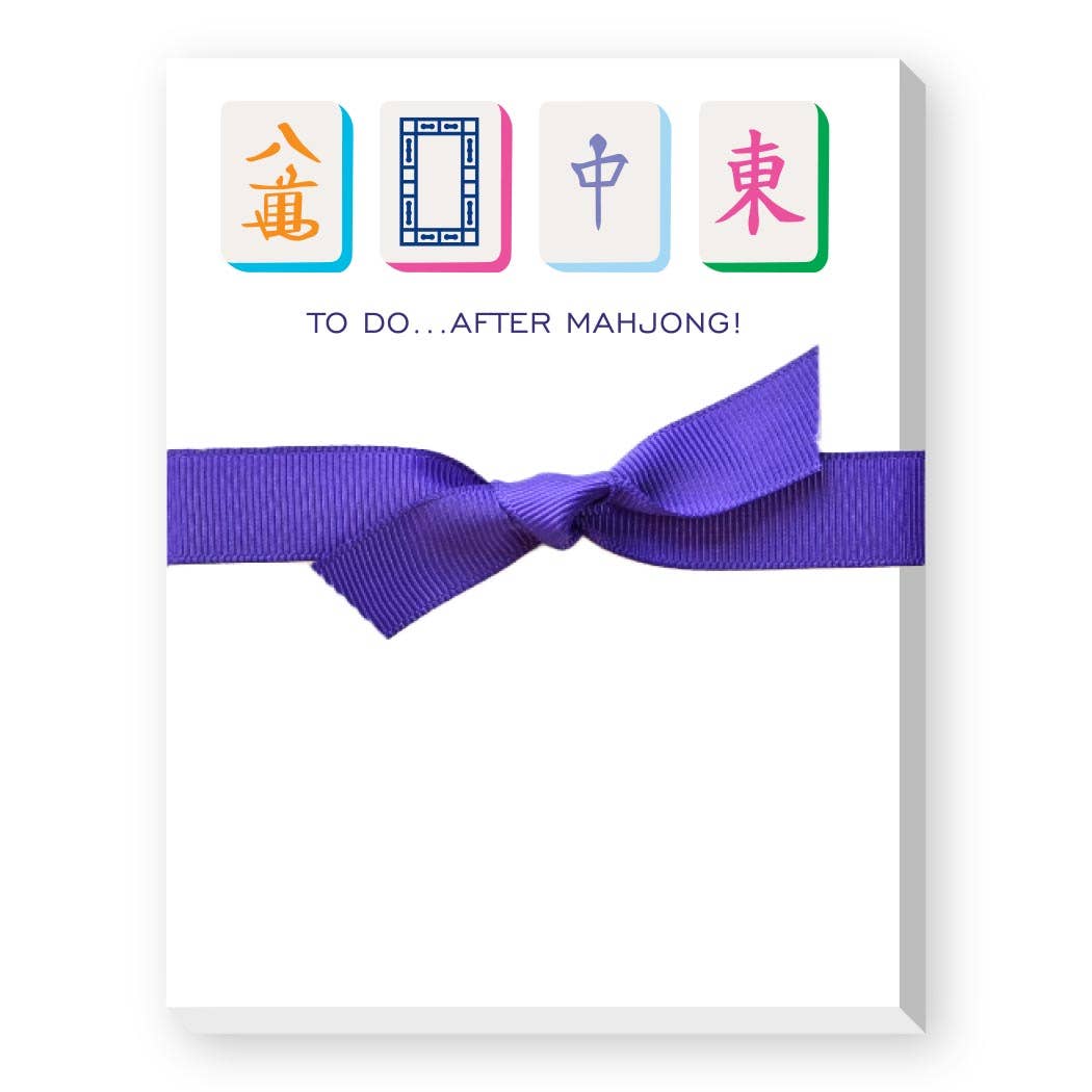 TO DO AFTER MAHJONG MINI NOTEPAD: TILES-RED RIBBON
