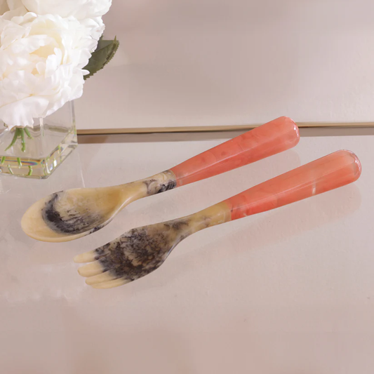 VIDA Resin Salad Servers - Pink