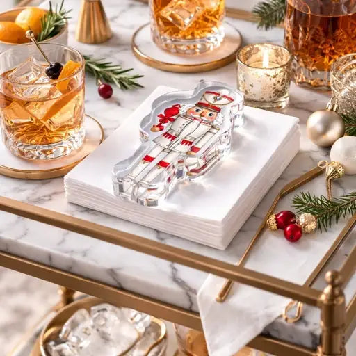Acrylic Napkin Weight, Nutcracker