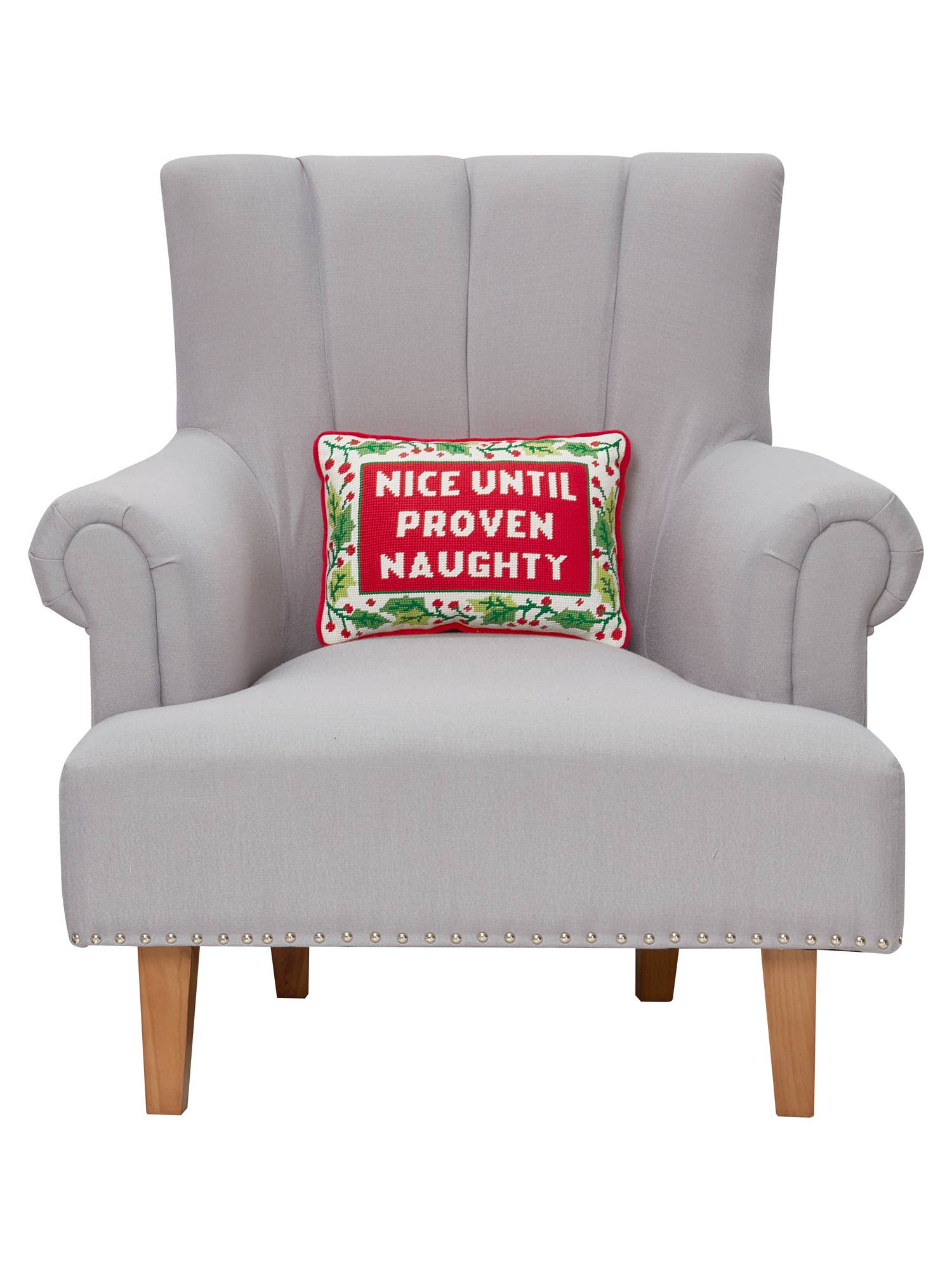 Until Proven Naughty Embroidered Pillow - Thumbnail 2