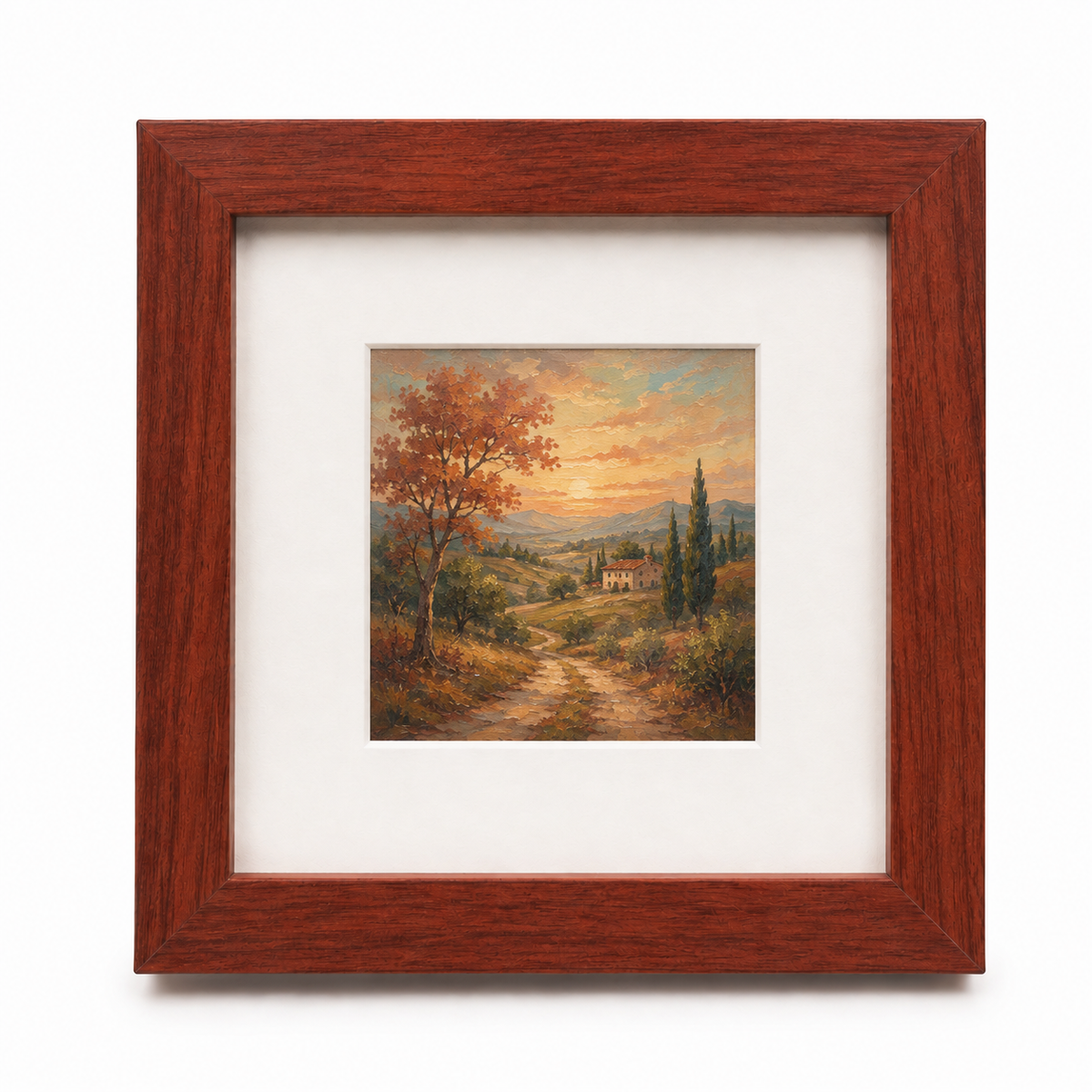 4 x 4" Square MDF Mini Picture Frame: White / 4x4" (10x10cm) — with a mat