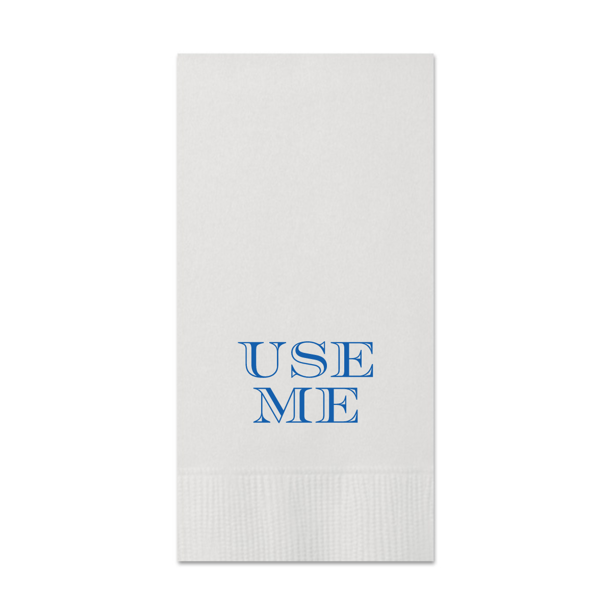 Use Me Paper Guest Towels, Pack of 30: Matte Blue Foil Design