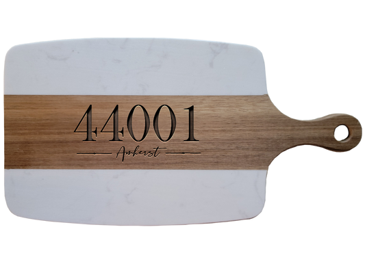 10580 Marble and Wood Serving Board
