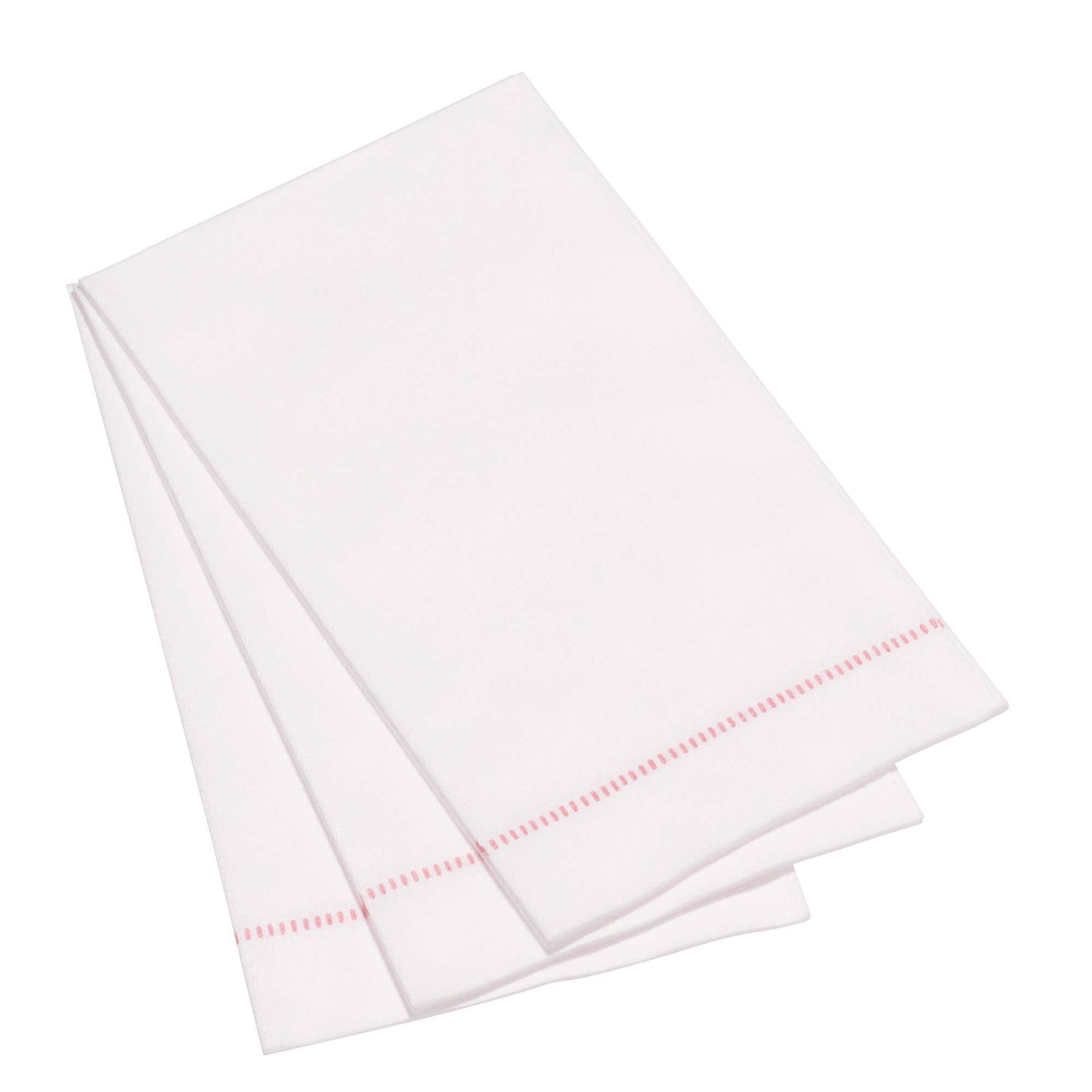 25ct Hemstitch Napkins | Dinner, Cocktail & Guest Size: Silver Grey / Guest Towel (33x40cm)