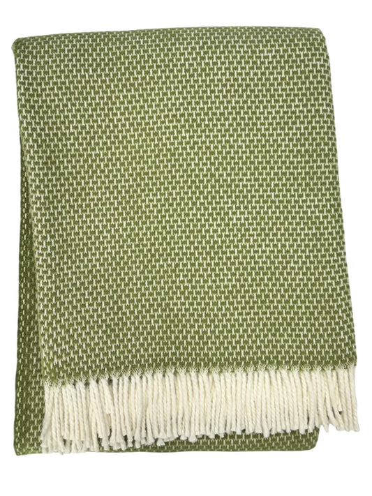 Grain of Rice Throw / Olive Green RYE