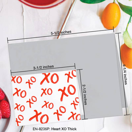 Heart XO Thick, Greeting Card (8235P): EN Card