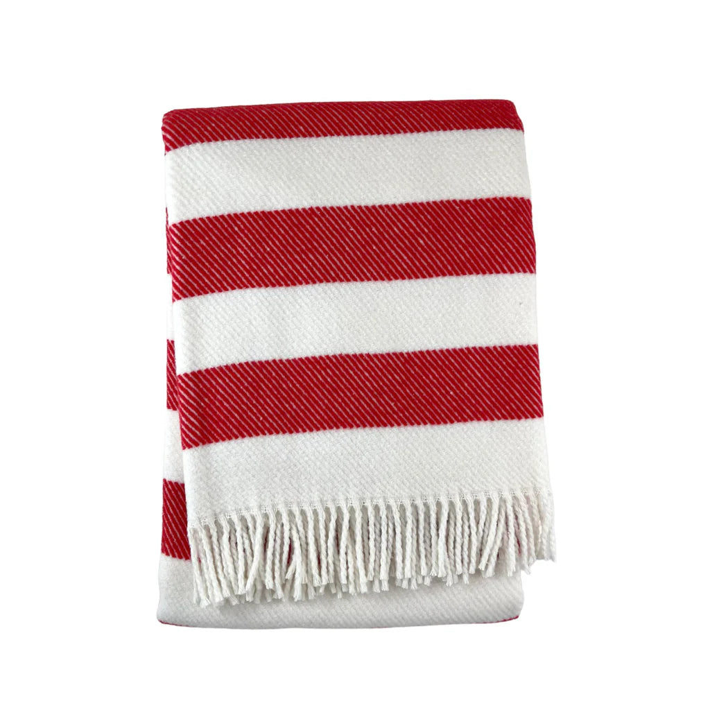 Candy Stripe Red Blanket