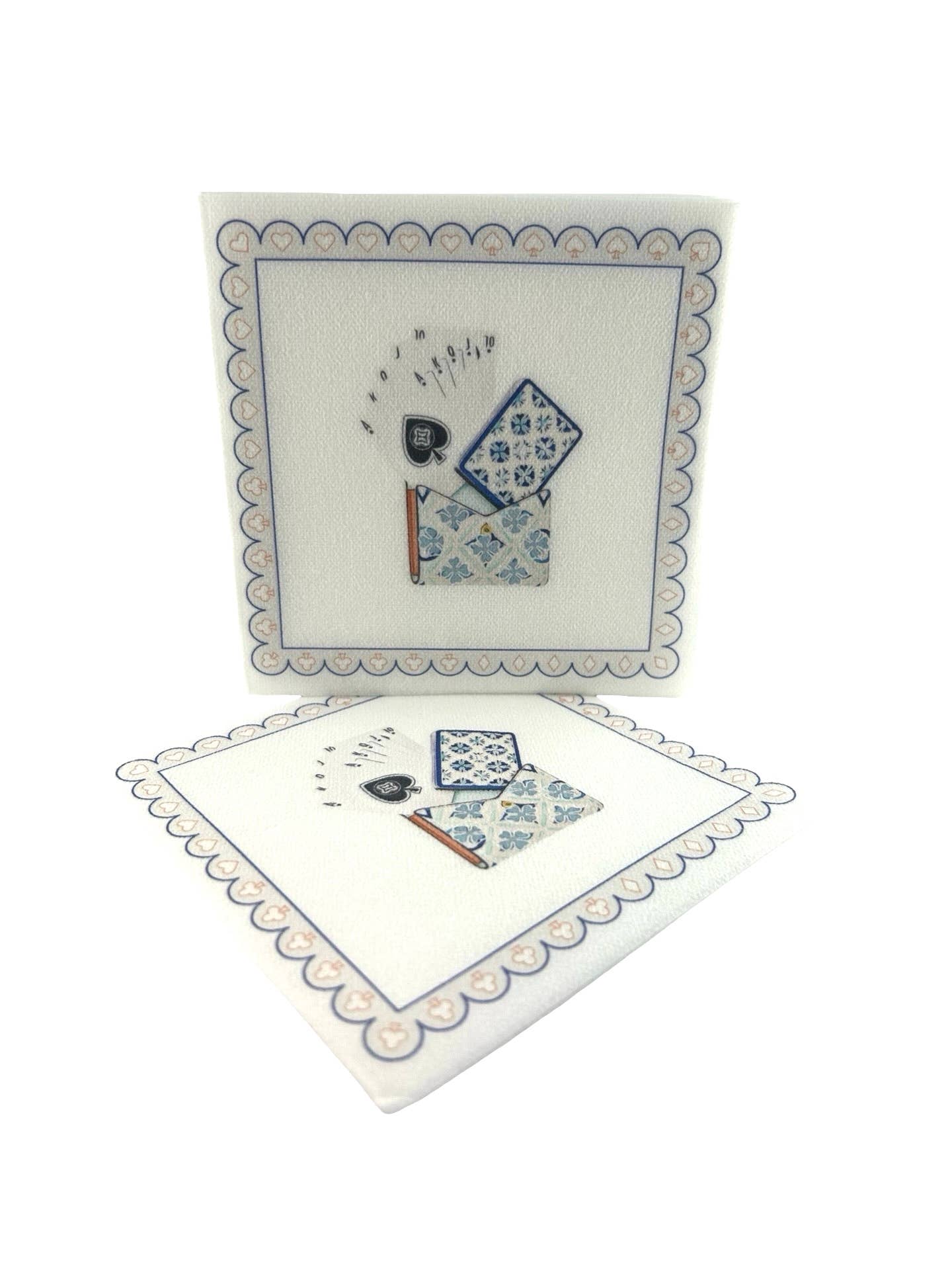 Linen-Feel Cocktail Napkins, Card Game