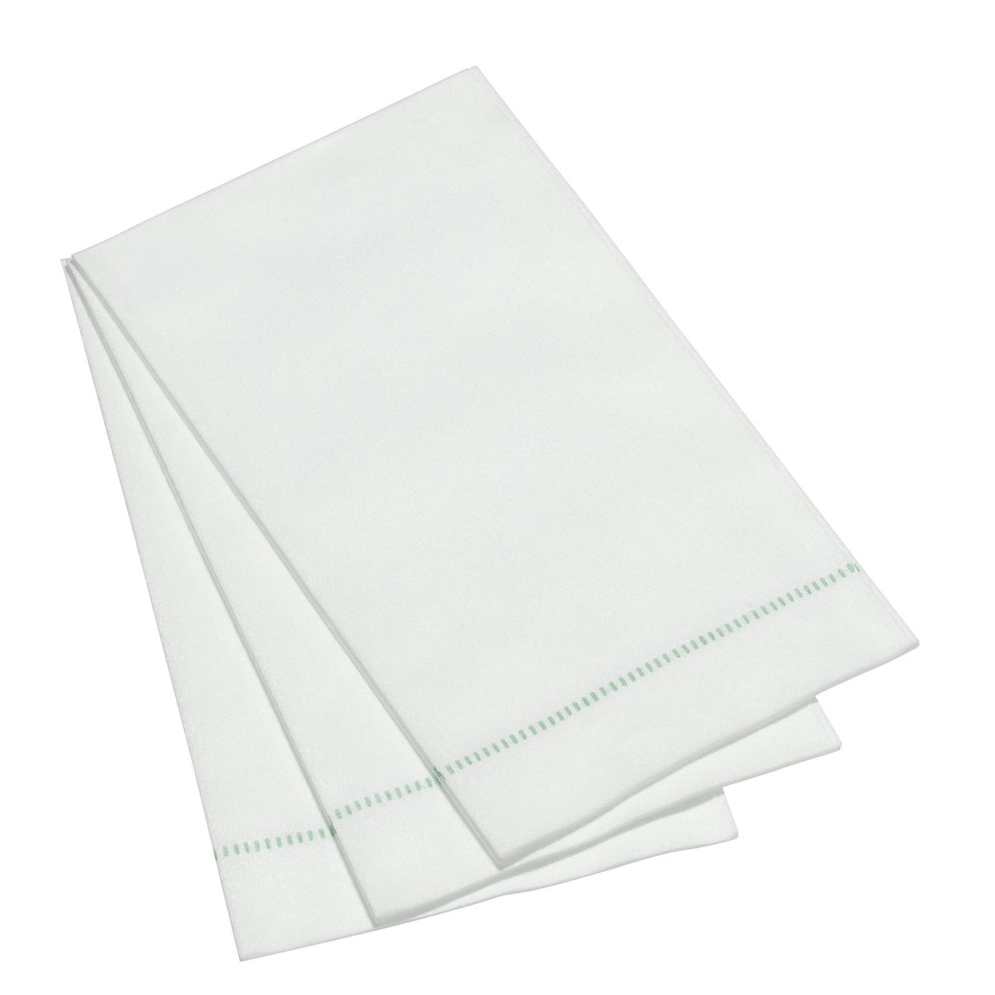 25ct Hemstitch Napkins | Dinner, Cocktail & Guest Size: Silver Grey / Guest Towel (33x40cm)