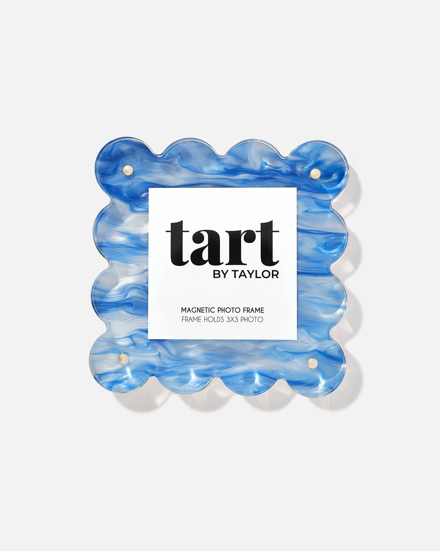 Blue Marbled Mini Acrylic Picture Frame