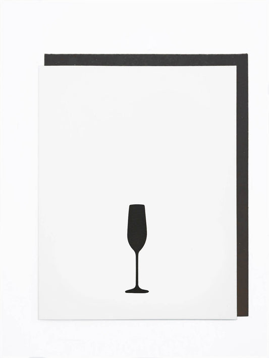 Champagne Silhouette Letterpress