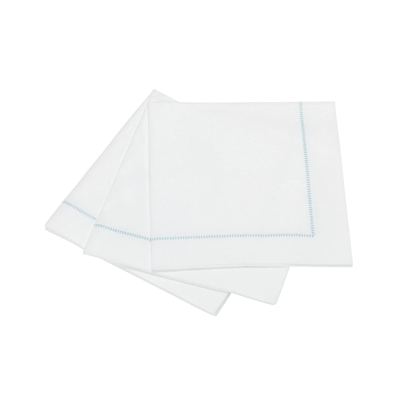 25ct Hemstitch Napkins | Dinner, Cocktail & Guest Size: Silver Grey / Guest Towel (33x40cm)