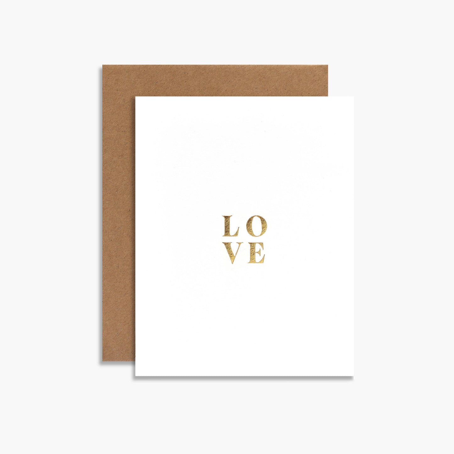 LOVE Gold Foil Anniversary Greeting Card Valentines Day