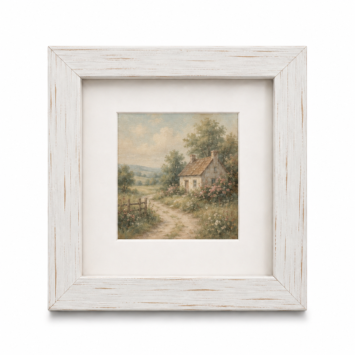 4 x 4" Square MDF Mini Picture Frame: Black / 4x4" (10x10cm) — with a mat