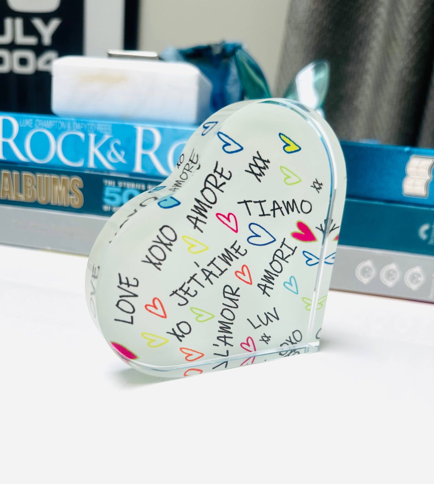 Love In Languages Crystal Heart