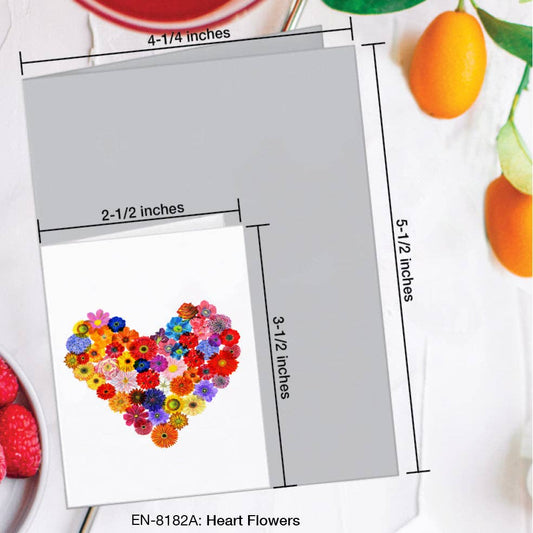 Heart Flowers, Greeting Card (#8182A): Enclosure Card