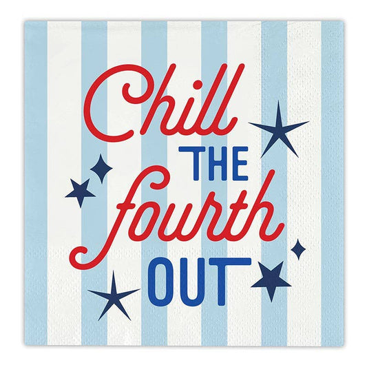 Beverage Napkins - Chill The Fourth Out - 20ct: Paper / 5" sq