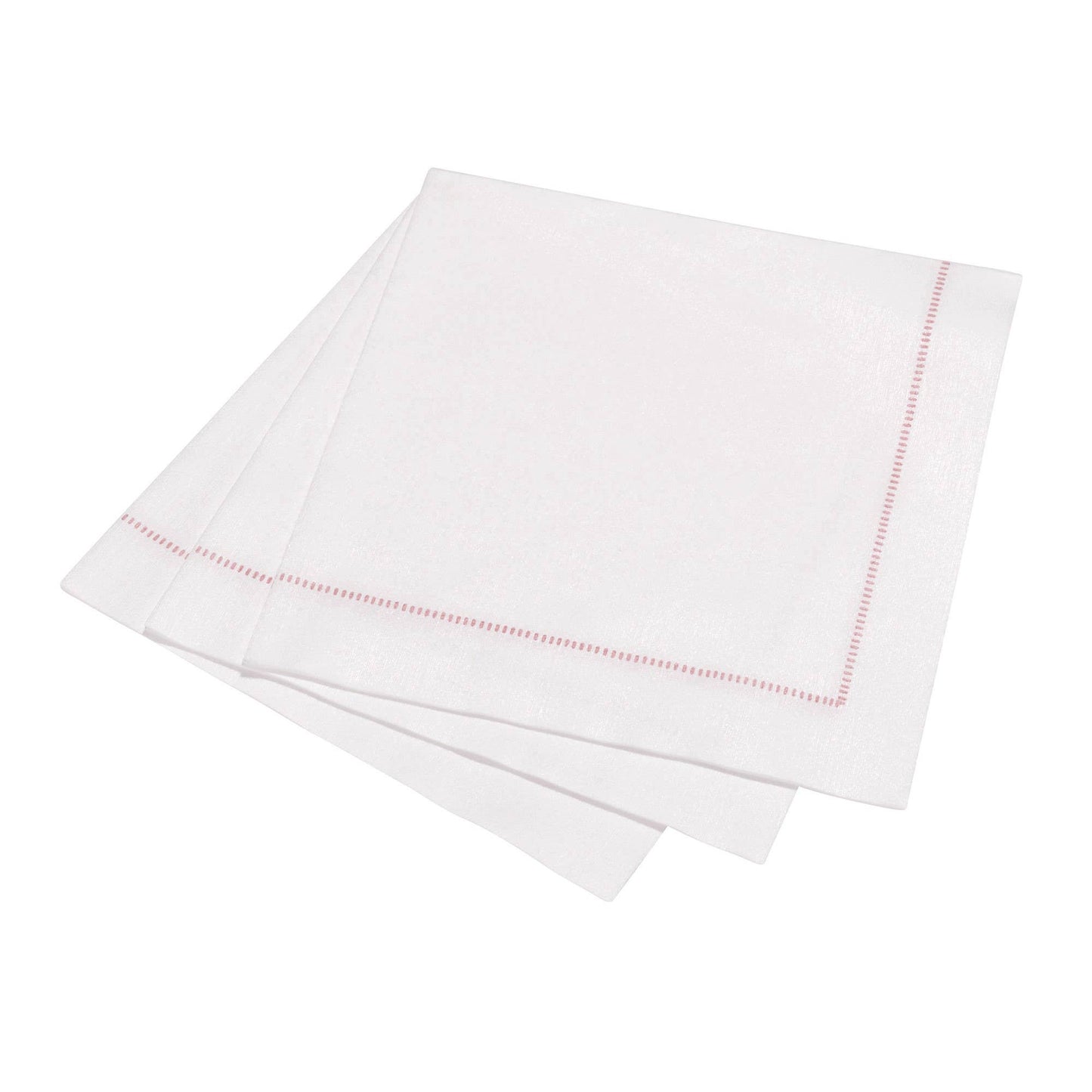 25ct Hemstitch Napkins | Dinner, Cocktail & Guest Size: Silver Grey / Guest Towel (33x40cm)