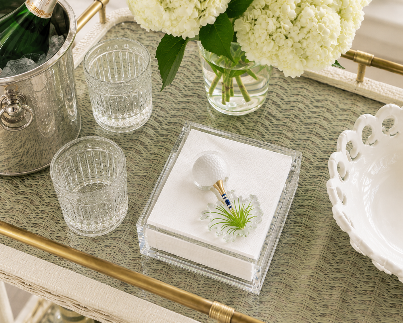 Acrylic Napkin Weight, Golf