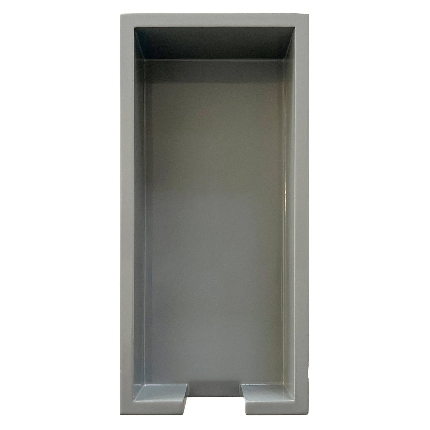 Long Skinny Neutral Lacquer Tray: Gray