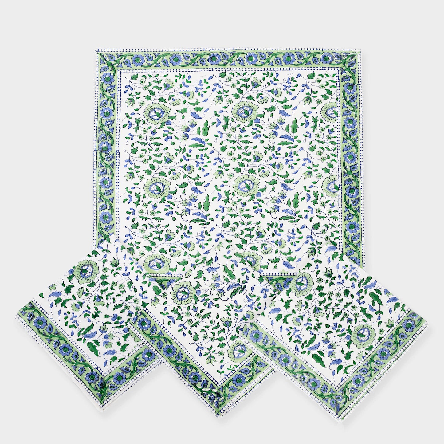 Jaipur Floral Block Print Napkin / Set 4