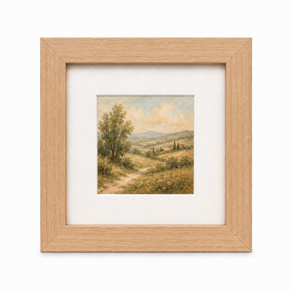 4 x 4" Square MDF Mini Picture Frame: Black / 4x4" (10x10cm) — with a mat