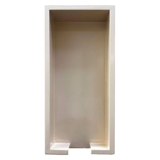 Long Skinny Neutral Lacquer Tray: Cream
