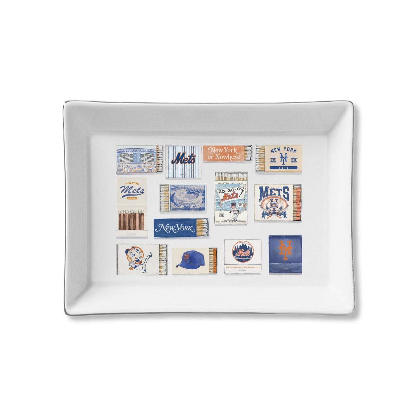 Ceramic Tray - NY Met's Matches