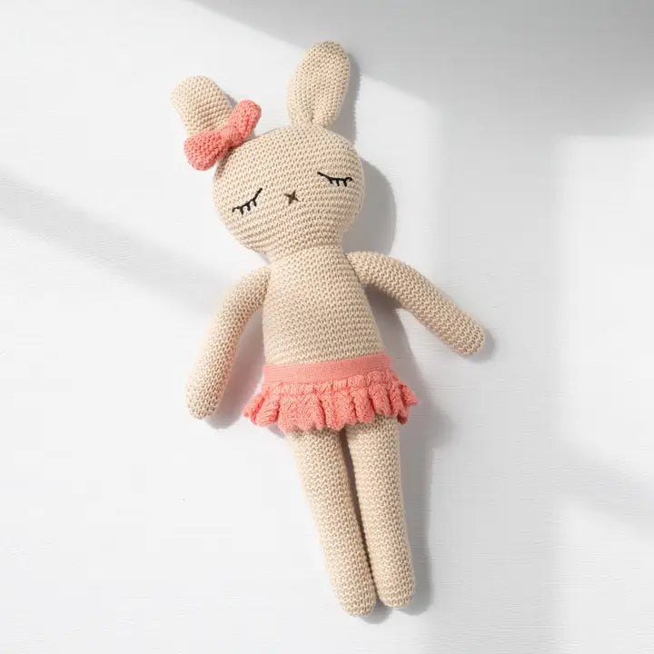 BUNNY TUTU AND BOW TOY - Coral