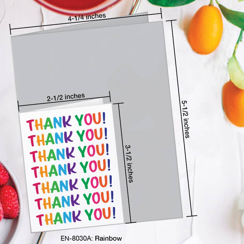 Rainbow Thank You Card