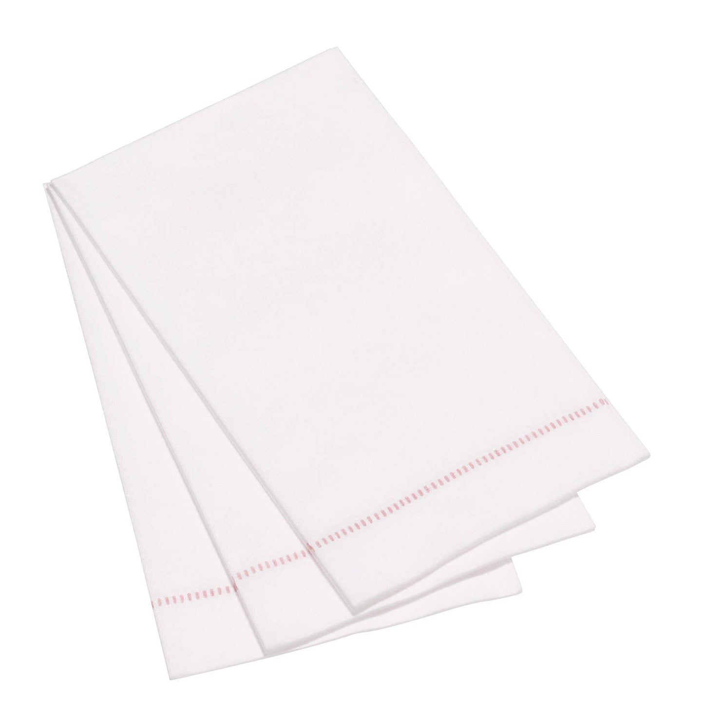 25ct Hemstitch Napkins | Dinner, Cocktail & Guest Size: Silver Grey / Guest Towel (33x40cm)