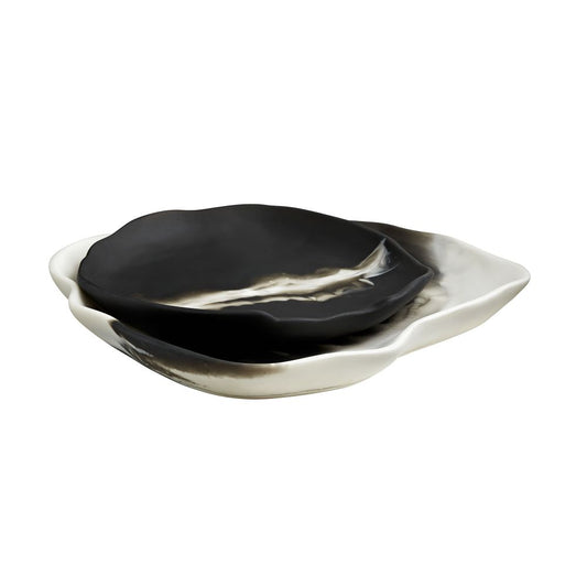 Hollie Trays (Black & White), Set of 2