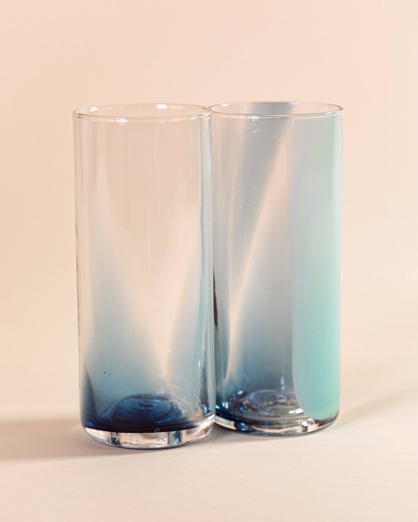 High Ball Glasses: Pistachio (Green + White)