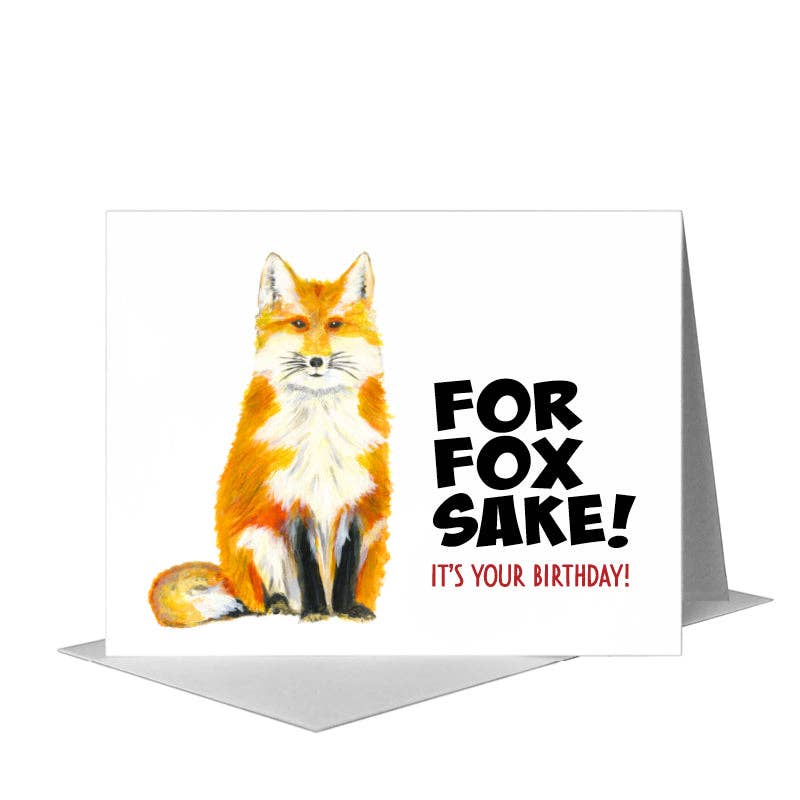 Plush Fox, Greeting Card (#8419B): EN Card