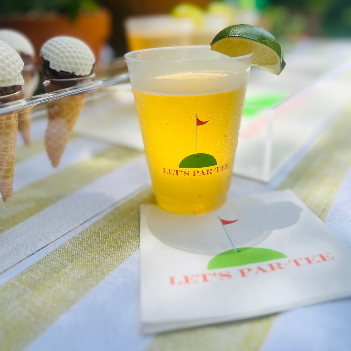Let's Par-Tee Golf Cocktail Paper Napkins