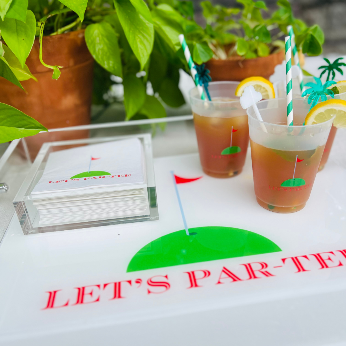 Let's Par-Tee Golf Cocktail Paper Napkins