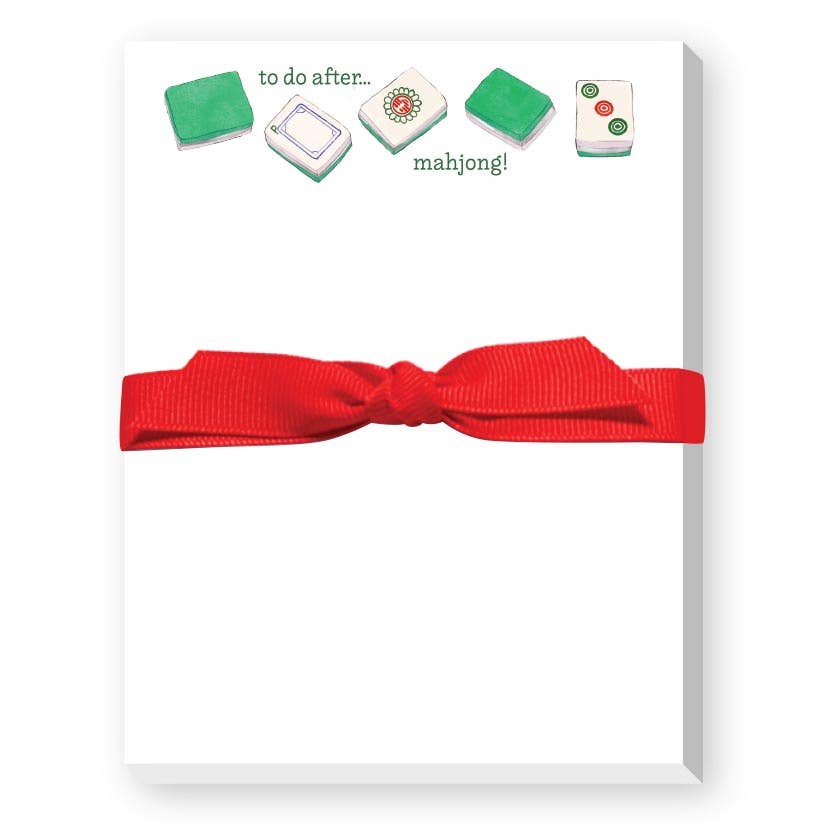 TO DO AFTER MAHJONG MINI NOTEPAD: TILES-RED RIBBON