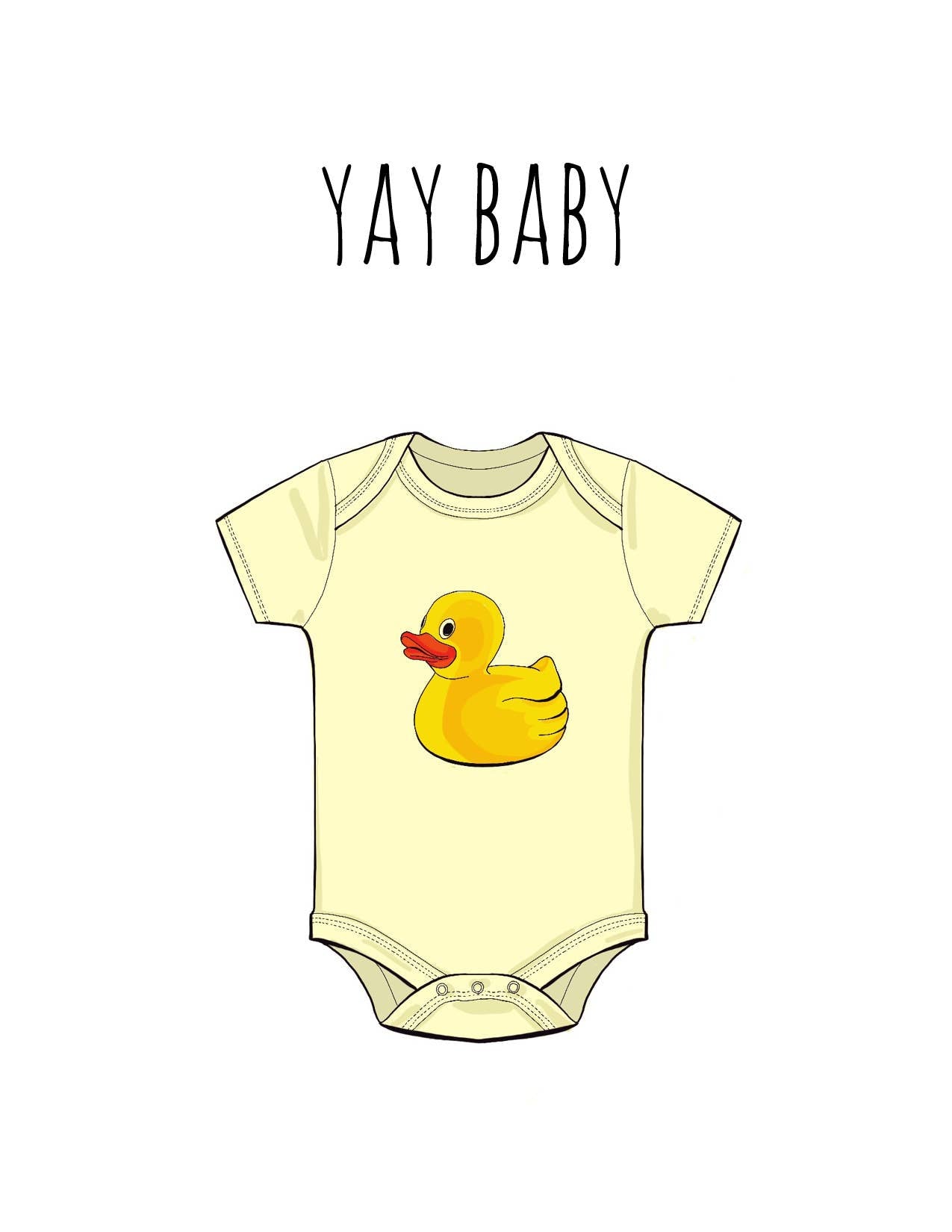 Yay Baby - Hand Illustrated Baby Card