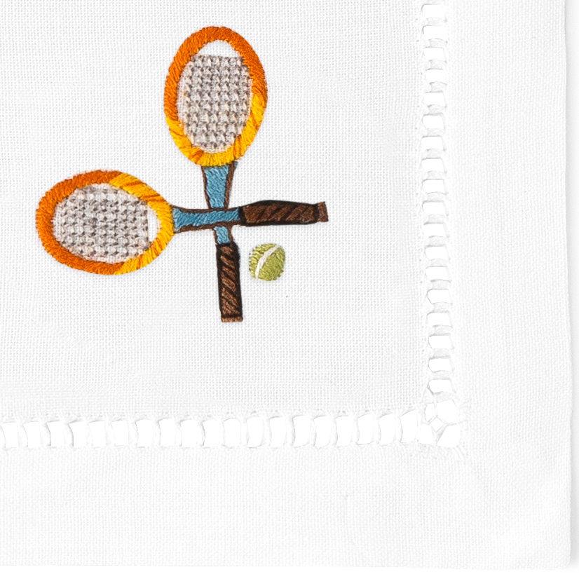 Tennis Cocktail Napkins | Mixed Set of 4