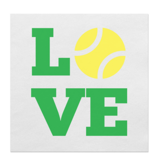 Tennis Love Green Cocktail Paper Napkins