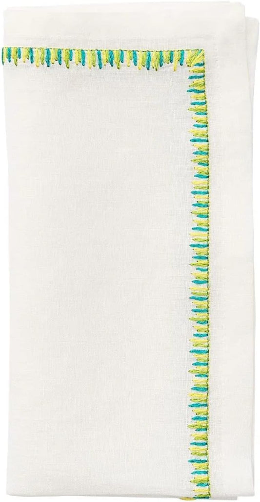Filament Napkins White/Yellow/Green, Set of 4