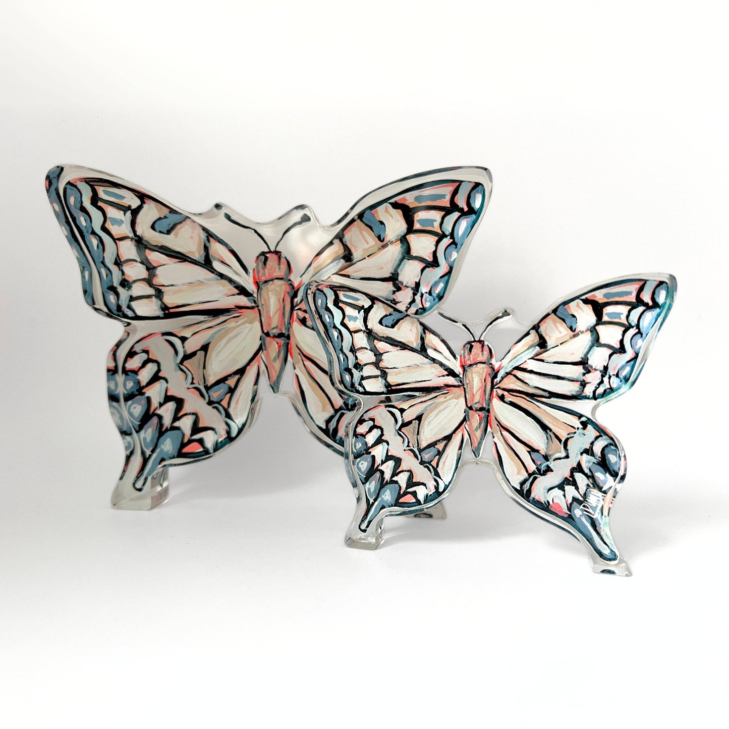 NEUTRAL BUTTERFLY ACRYLIC BLOCK: BITTY BLOCK