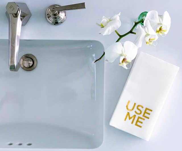 Cloth-Like Disposable Guest Towels: No Selfies in the Bathroom